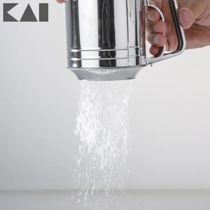 KHS ステン粉ふるい 中 DL6262 貝印 カイハウス【粉ふるい器 お菓子作り 製菓 錆びにくい 下ごしらえ用品 調理ツール キッチンツール Kai House SELECT】