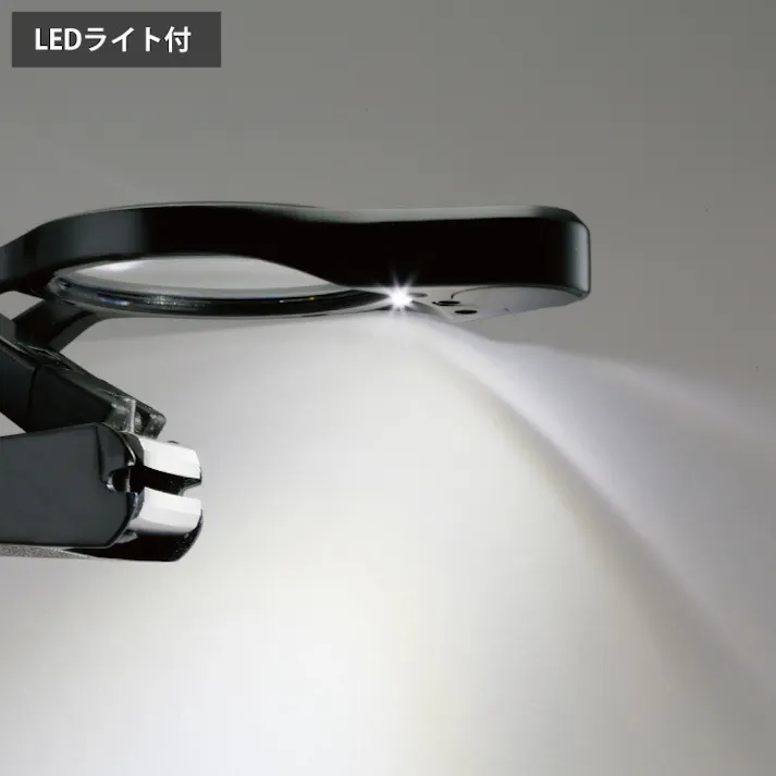 関孫六 LEDルーペ付きツメキリ ストッパーケース付き 飛び散り防止 HC-3536 貝印 kai【爪切り つめきり 爪やすり付き つめやすり ルーペ LED ライト付き 日本製】