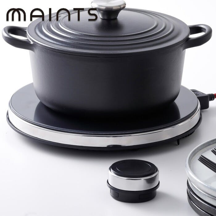 マインツ ホットトリベット ブラック×ステンレス MA-004 MAINTS HOT TRIVET【IHクッキングヒーター 卓上  1口/ih調理器/キッチン家電/日本製/送料無料】 | キッチン家電 | ホームセンター通販【カインズ】