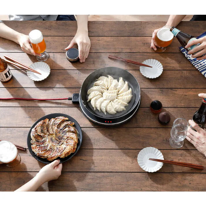 マインツ ホットトリベット ブラック×ステンレス MA-004 MAINTS HOT TRIVET【IHクッキングヒーター 卓上 1口 IH調理器 キッチン家電 日本製】