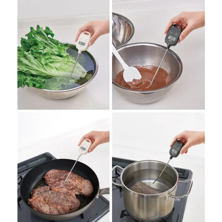 タニタ デジタル温度計 アイボリー KJ-P11-IV / ダークTT-P01-DG TANITA【キッチンタイマー マグネット デジタル タイマー キッチン クッキング 調理】 ダークグレー