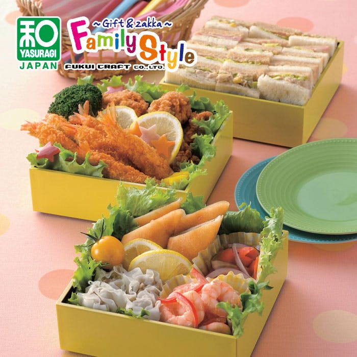 福井クラフト パーティボックス15cm 3段 シール蓋付き【重箱