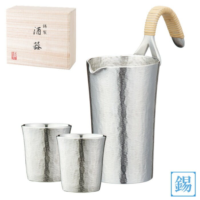 錫製 タンポセット 風花 大阪錫器 ちろり ぐい呑み2客セット【籐巻き/燗器/酒器/熱燗 温め 器/日本酒/食器/アピデ】 |  食器・グラス・カトラリー 通販 | ホームセンターのカインズ