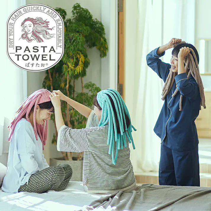ぱすたお 髪乾かし専用タオル 西川【髪の毛 速乾 タオル マイクロファイバー 髪 乾かす ターバン ヘアバンド】 グリーン