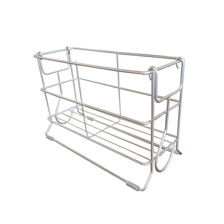 2WAYボトルラック ステンレス 大木製作所【ボトルラック バスラック 引っ掛け フック掛け 床置き 浴室 バス 収納】