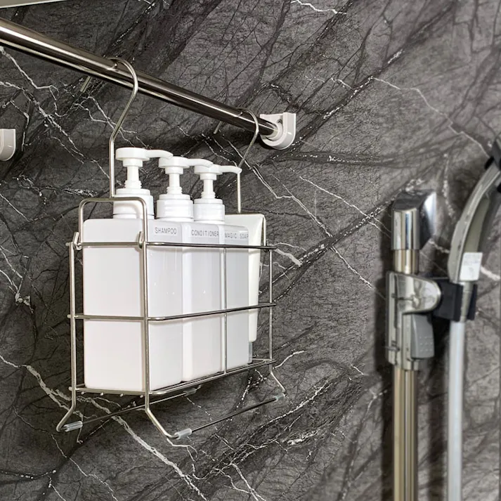 2WAYボトルラック ステンレス 大木製作所【ボトルラック バスラック 引っ掛け フック掛け 床置き 浴室 バス 収納】