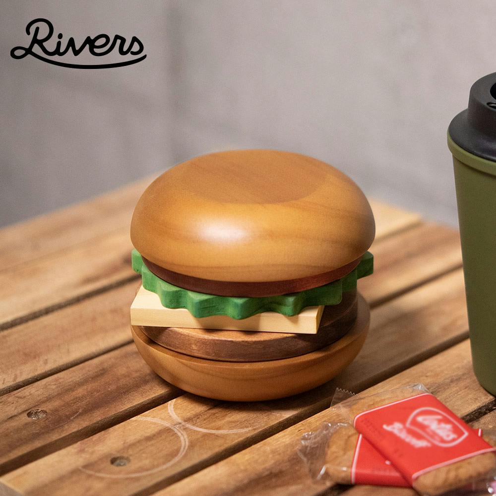 【断捨離中】BIGバーガー ハンバーガー コースター 未使用 3個セット リバーズ ハンバーガーコースターズスタックスプラス RIVERS
