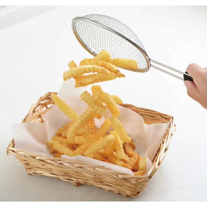 天ぷら名人 すくい油きり TM-01【油切り ステンレスザル 手付きザル ざる ステンレス 取っ手付き 揚げ物 調理ツール 揚げザル】