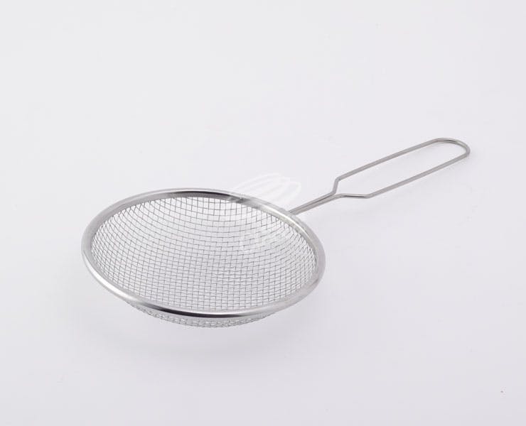 天ぷら名人 すくい油きり 浅型 TM-08【ステンレスザル 手付きザル ざる