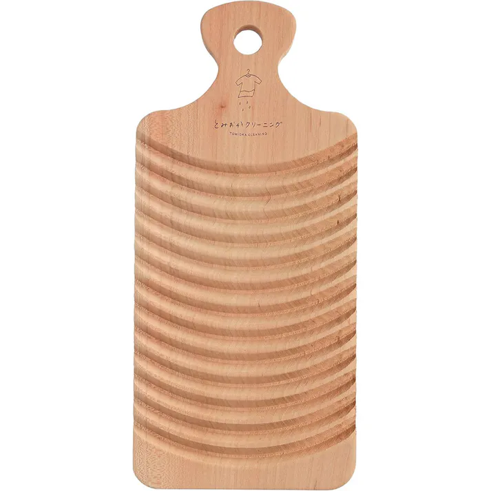 とみおかクリーニング 山波カーブが頑固な汚れをよく落とす オリジナルさくらの洗濯板【土佐龍 桜 サクラ ウォッシュボード ランドリー 洗濯用品 日本製】