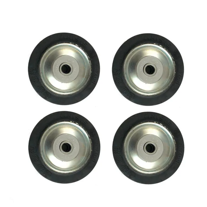 台車・キャスター用ゴム車輪 外径100mm シシクアドクライス W-100 4個セット