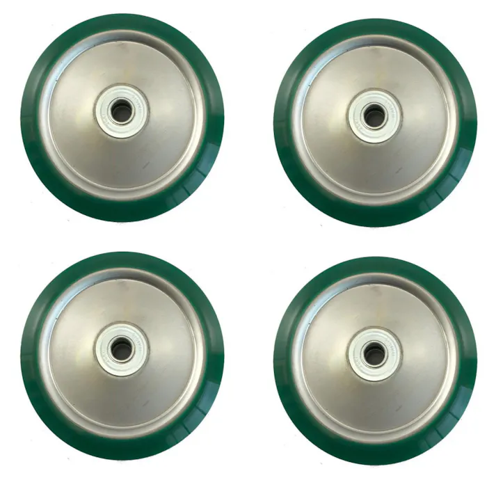 台車・キャスター用ウレタン車輪 外径200mm UW-200 シシクアドクライス 4個セット