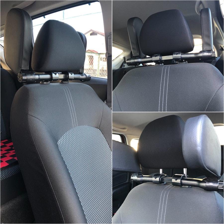 車用 首枕 ネックパッド 工具不要 後付け 角度調節 ネッククッション