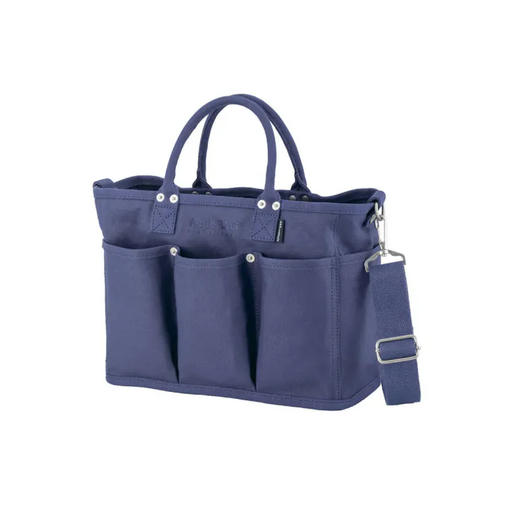 365methods VegieBAG フラップバッグ M ベジバッグ【トートバッグ ポケット多め 厚手 帆布 無地 肩掛け 手持ち メンズ レディース ショルダー】ネイビー