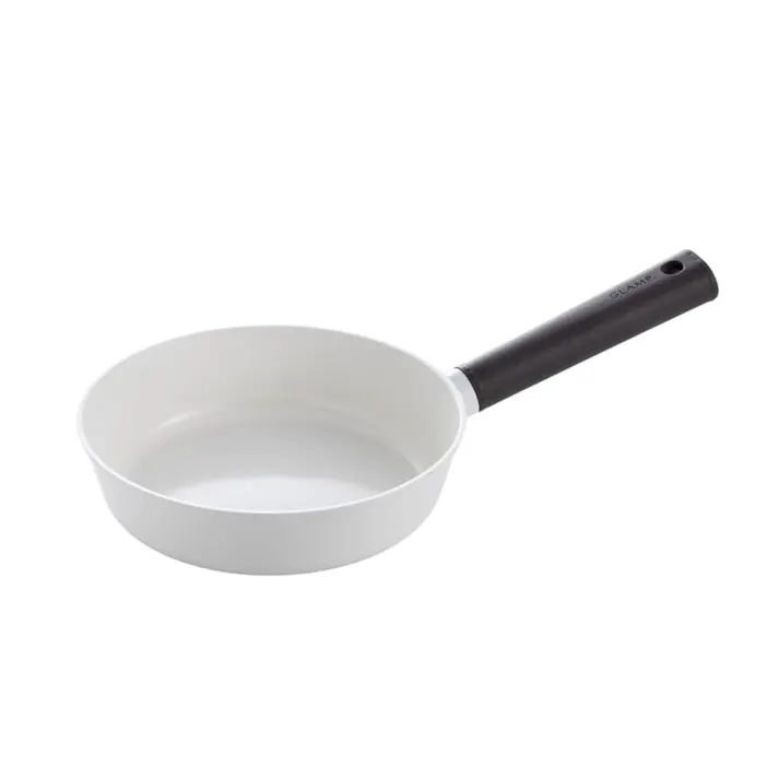 セラミック フライパン 20cm ガス火 IH対応 グランプ GLAMP. PFOAフリー【セラミックコーティング 小さめ 軽量 20センチ PFOA PFASフリー アルミ フッ素不使用】ホワイト