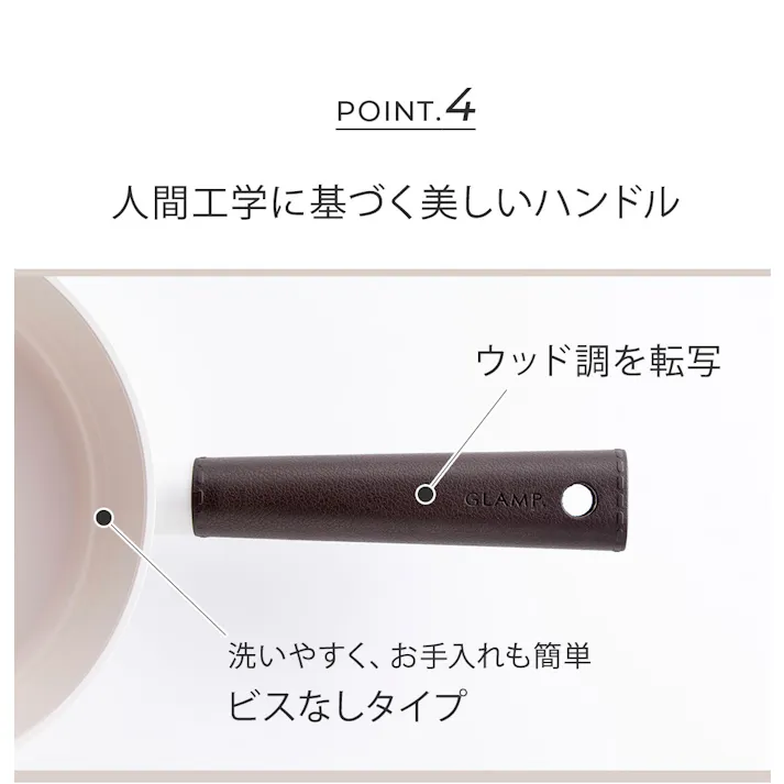 セラミックフライパン トライミー 3点セット 深型24cm 26cm 兼用蓋 ガス火 IH対応 グランプ GLAMP. PFOAフリー【フライパン セット セラミックコーティング 軽量 PFOA PFASフリー アルミ フッ素不使用】 ホワイト