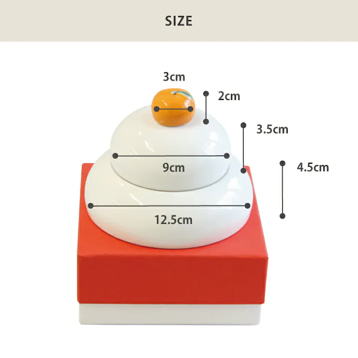 器になる鏡餅 波佐見焼 藍花【小鉢 箸置き 食器セット 鏡餅 置物 陶磁器 オブジェ 正月飾り 日本製】