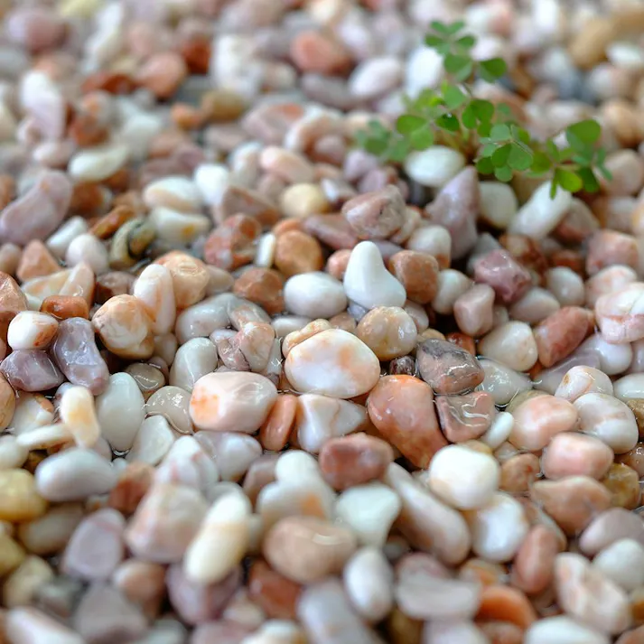 TAIKOH 美仙ピンク 2分 5-7mm 10kg 天然大理石 化粧砂利 ピンク 桃色 玉石 小