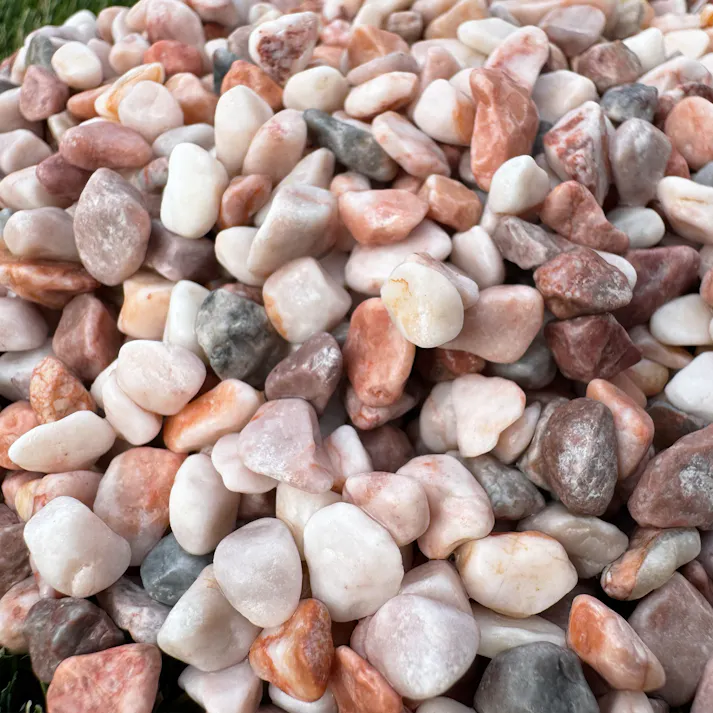 TAIKOH 美仙ピンク 2分 5-7mm 10kg 天然大理石 化粧砂利 ピンク 桃色 玉石 小