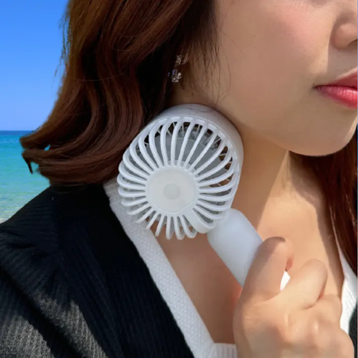 ペルチェクールハンディファン 小型 クーラー 静音 携帯 扇風機 冷却プレート付き 熱中症対策 暑さ対策 卓上 デスク ペルチェ素子 ブラック