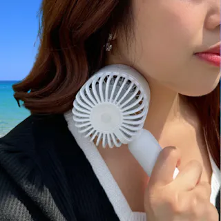 ペルチェクールハンディファン 小型 クーラー 静音 携帯 扇風機 冷却プレート付き 熱中症対策 暑さ対策 卓上 デスク ペルチェ素子 ホワイト
