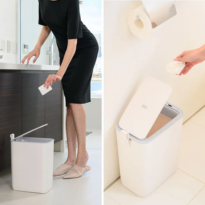 EKO モランディ スマート センサービン 8L 電池式 イーケーオー EK6287-8L【ゴミ箱 自動開閉 センサー 電動 スリム 生ゴミ ダストボックス 長方形 ふた付き センサーゴミ箱 キッチン 洗面所 トイレ におい軽減】 レッド