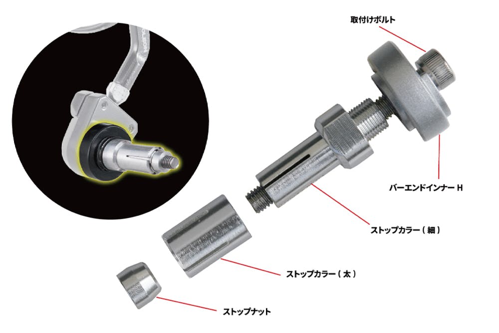 TANAX タナックス バーエンドミラーH1取付具セット (シルバー) NP-015