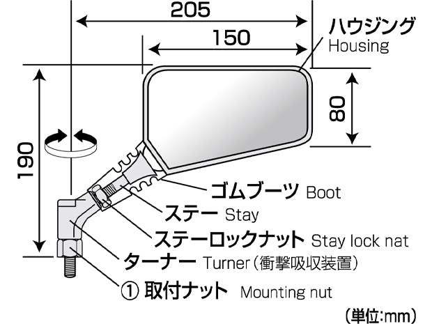 TANAX タナックス クロス2 8mm右 (ブラック) AJ-8R | 通販