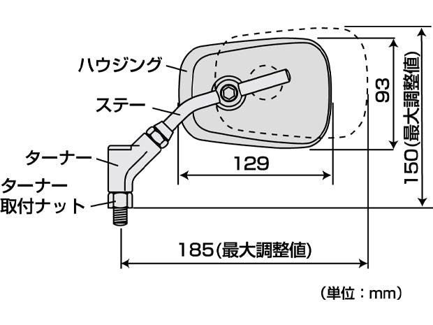 TANAX タナックス エーゼット4ミラーEX ステンレス NA-008 | 通販