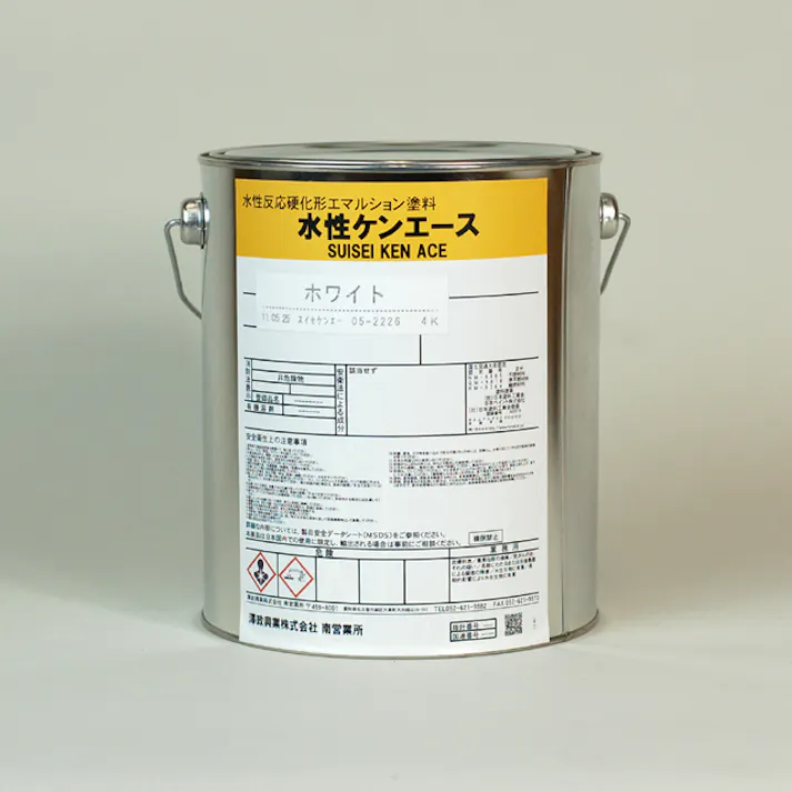 日本ペイト 水性ケンエース(艶消) ブラック(原色) 4Kg 外壁