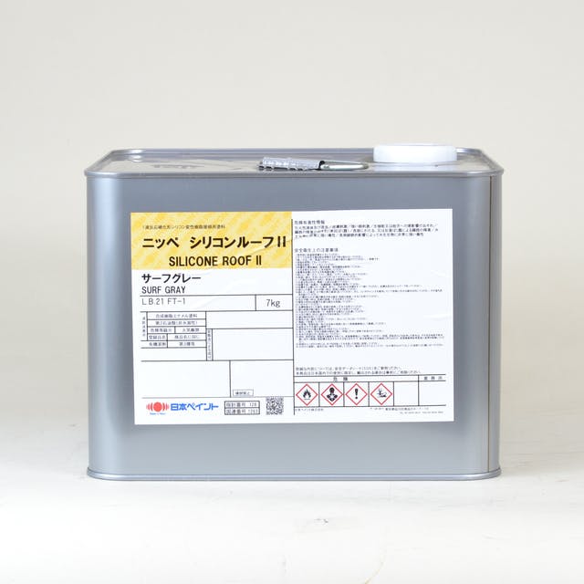 日本ペイント シリコンルーフ(油性・艶有)II ノアール 7Kg 屋根・トタン塗料 日本ペイント シリコンルーフ(油性・艶有)II ノアール 7Kg 屋根・トタン塗料