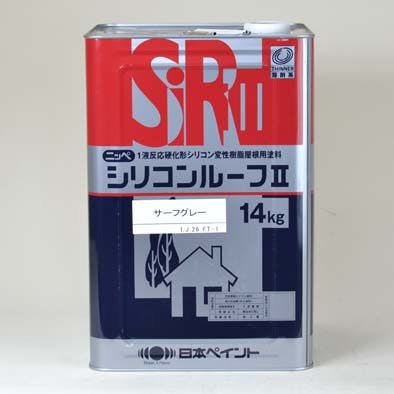 日本ペイント シリコンルーフ(油性・艶有)II ナイスブルー 14Kg 屋根・トタン塗料 日本ペイント シリコンルーフ(油性・艶有)II ナイスブルー 14Kg 屋根・トタン塗料