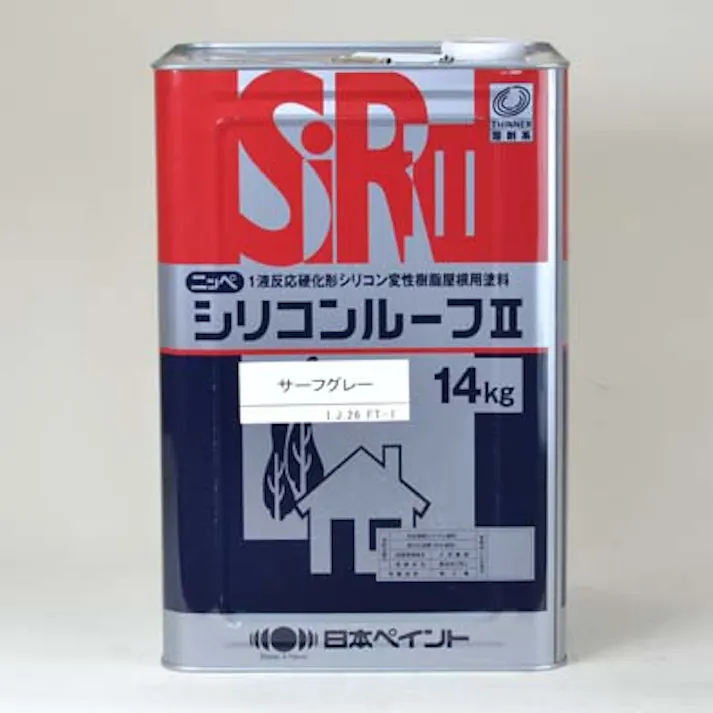 日本ペイント シリコンルーフ(油性・艶有)II ホワイト 14Kg トタン スレート