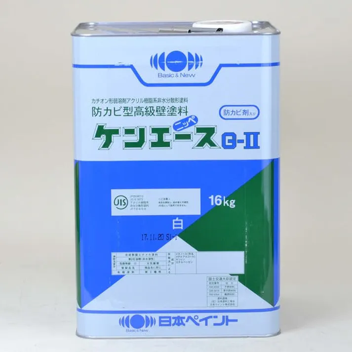 日本ペイント ケンエースGII(油性・艶消) ブラック(原色) 16Kg 外壁