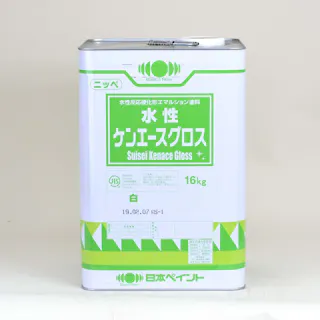日本ペイント 水性ケンエースグロス ホワイト 艶有 16Kg 外壁 水性