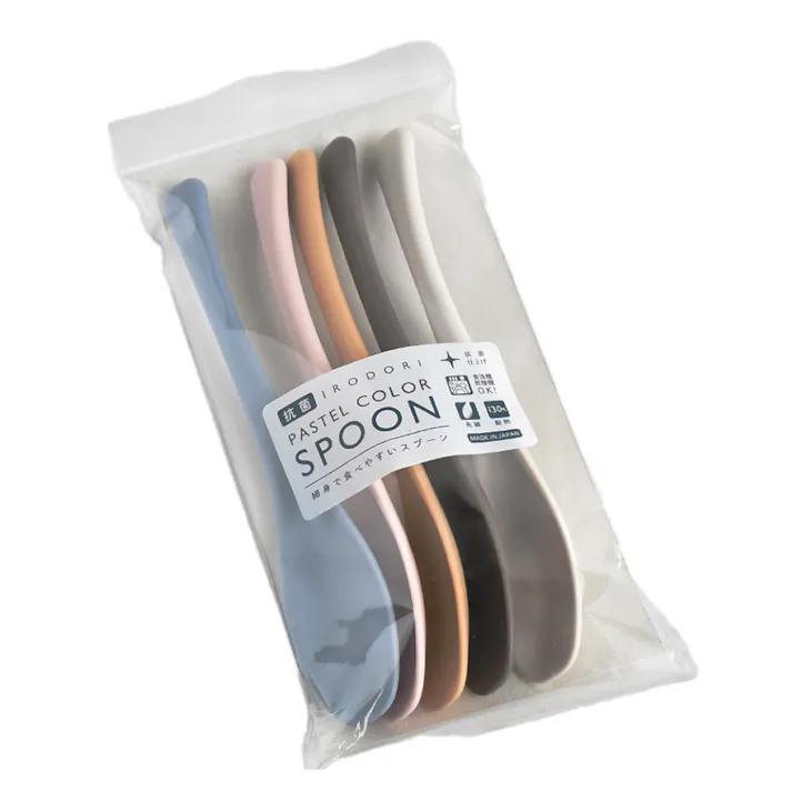抗菌彩り ランチスプーン 5PC 45455 逸品社 シュガーランド【スプーン スプーンセット 5本入り カトラリー 食洗機 日本製】