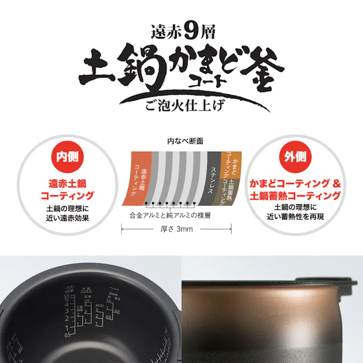 炊飯器 5合炊き タイガー 圧力IH炊飯ジャー(5.5合炊き) ご泡火炊き オフブラック TIGER JPI-A100
