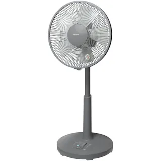 TEKNOS リビング扇風機 DCモーターファン 30cm羽根 収納フルリモコン KI-327DC-GY グレー