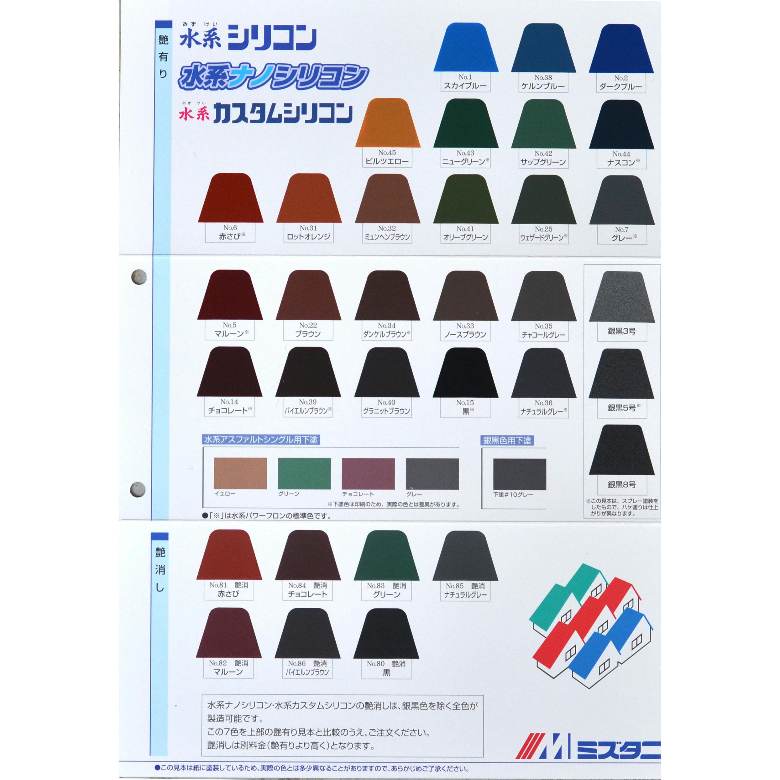 水谷ペイント 水系ナノシリコン ロットオレンジ 艶有 4Kg 水性 屋根用