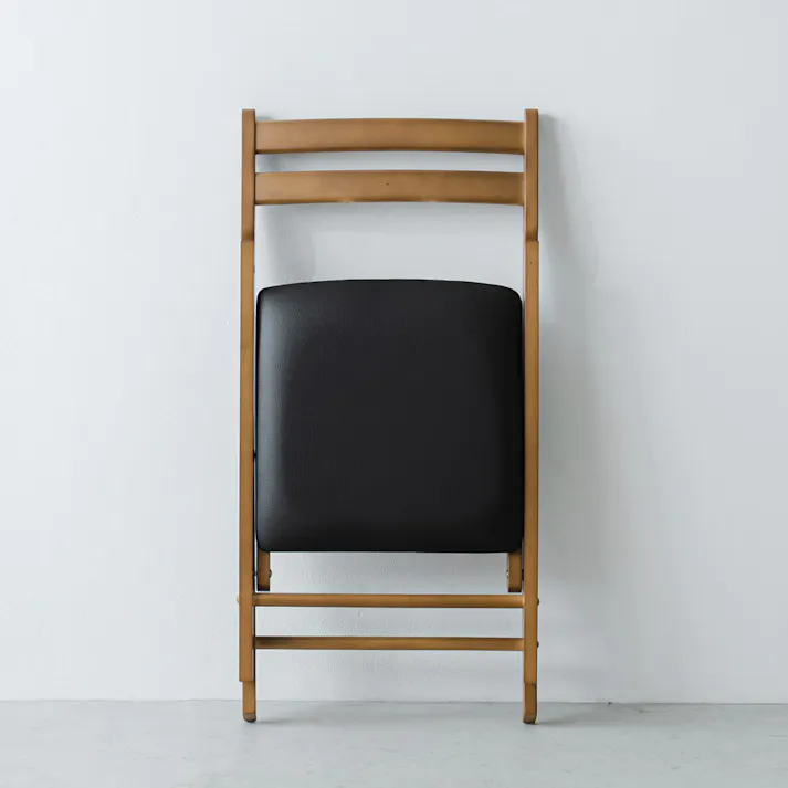 【カイタシチェア(もく)(ブラウン/茶)】 イス いす 椅子 折りたたみ 北欧風 木製 天然木 木目 カフェ 背もたれ 韓国風インテリア 完成品