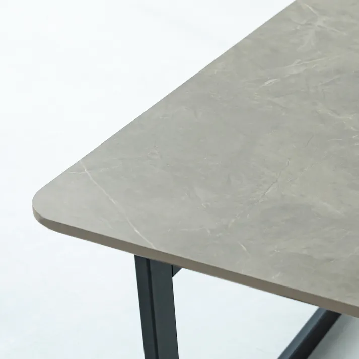 【CASA リビングテーブル(マーブルオリジナル)】 幅110cm×奥行60cm 机 つくえ PCテーブル ローテーブル 折りたたみ 大理石 モルタル リビングテーブル 折れ脚 モダン 韓国風インテリア 完成品