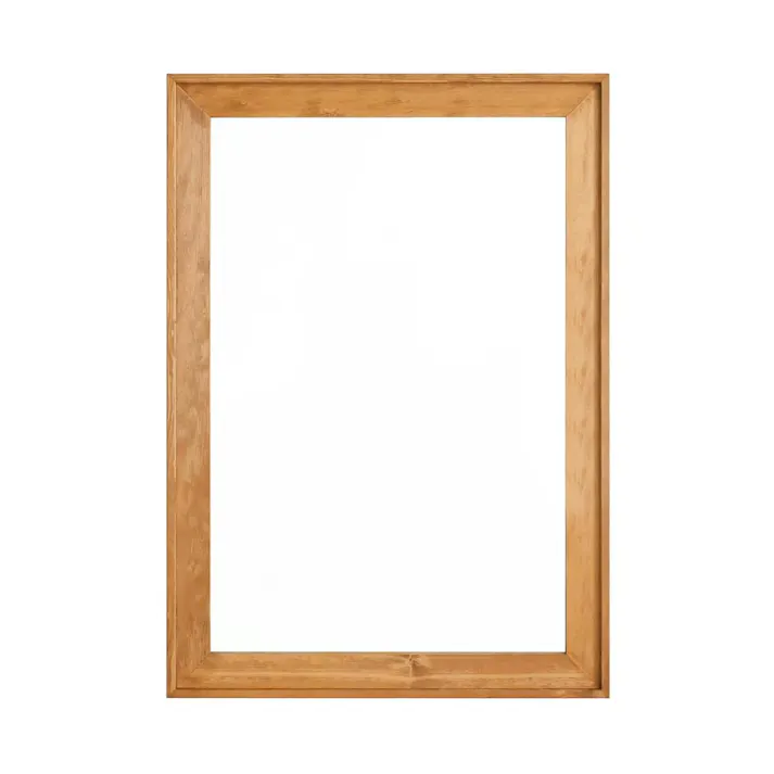 【L型フレームウォールミラー(730×1030)(ハニーブラウン)】鏡 かがみ カガミ 天然木 木製 木枠 長方形 スタンドミラー 北欧風 日本製 姿見 高級感 壁掛け モダン 完成品