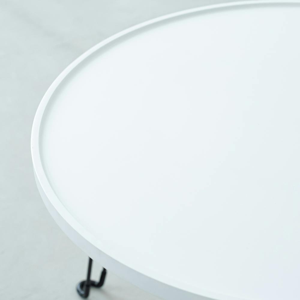 <花凜>テーブルスタンド白&サイドテーブル HAGiHARA サイドテーブル テーブル おしゃれ 北欧 スリム 白 昇降式