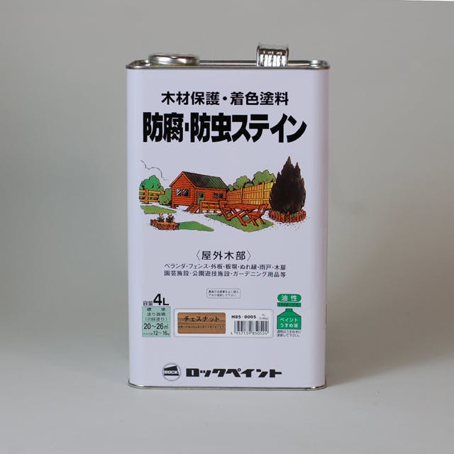 ロックペイント 防腐・防虫ステイン(ナフタデコール) オリーブ H85-0010 4L 木部塗料 ロックペイント 防腐・防虫ステイン(ナフタデコール) オリーブ H85-0010 4L 木部塗料