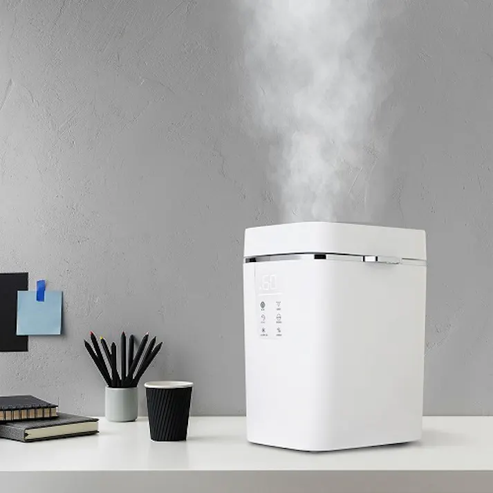 加湿器 スチーム式 シィーネット タンク3L 木造~8.5畳 プレハブ洋室~14畳 最大加湿量500mL/h 倒れても漏れにくい DKNX302 WH ホワイト