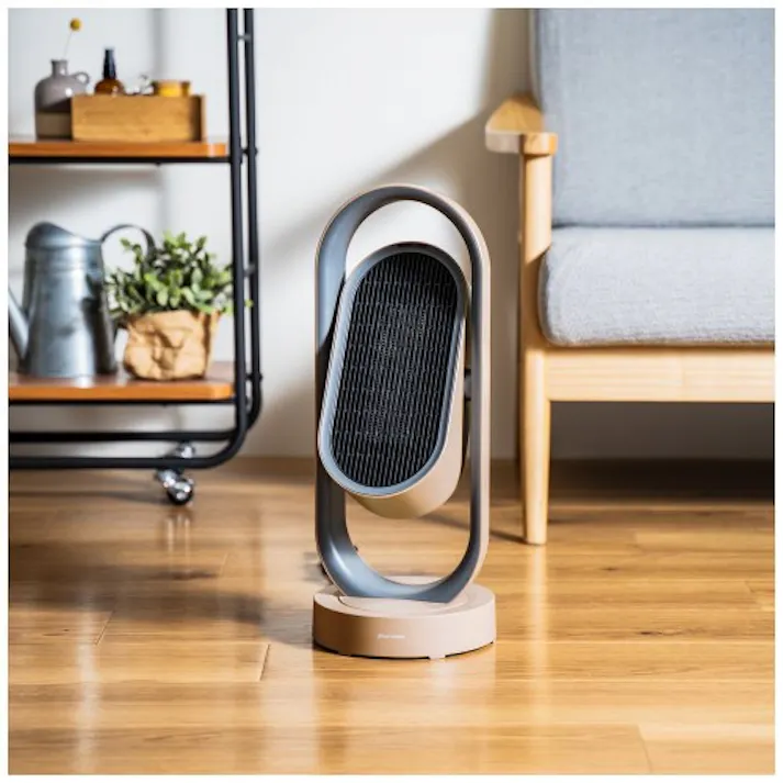 3Dセラミックヒーター&ファン リモコン付 plusmore キャメル ライフオンプロダクツ MO-WA005-CM