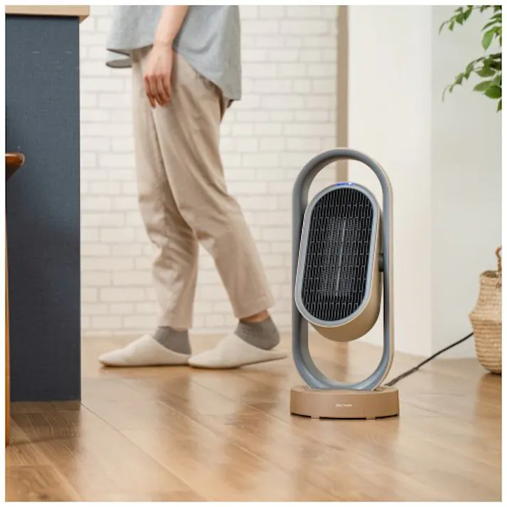 3Dセラミックヒーター&ファン リモコン付 plusmore キャメル ライフオンプロダクツ MO-WA005-CM