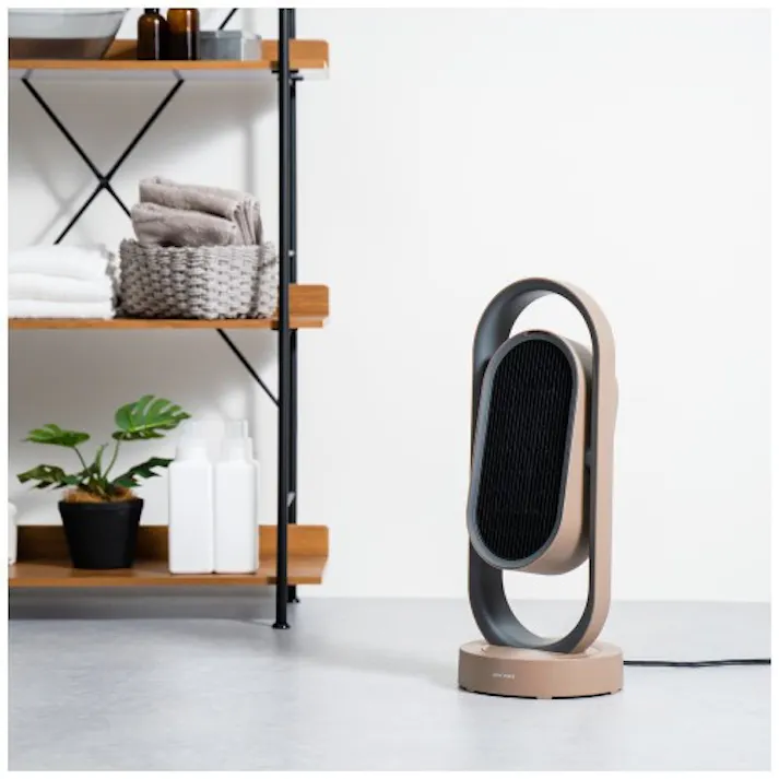 3Dセラミックヒーター&ファン リモコン付 plusmore キャメル ライフオンプロダクツ MO-WA005-CM