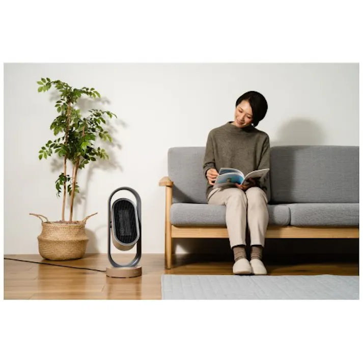 3Dセラミックヒーター&ファン リモコン付 plusmore キャメル ライフオンプロダクツ MO-WA005-CM