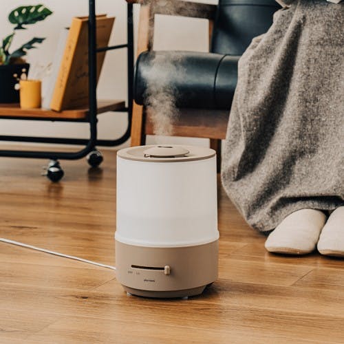 上部給水 超音波式アロマ加湿器 plusmore キャメル ライフオン